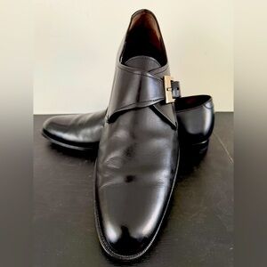 Bruno Magli Black Monk Strap Shoes. Size 12M. Made in Italy. Excellent Cond.